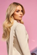 Firooze - gold-striped waisted jacket