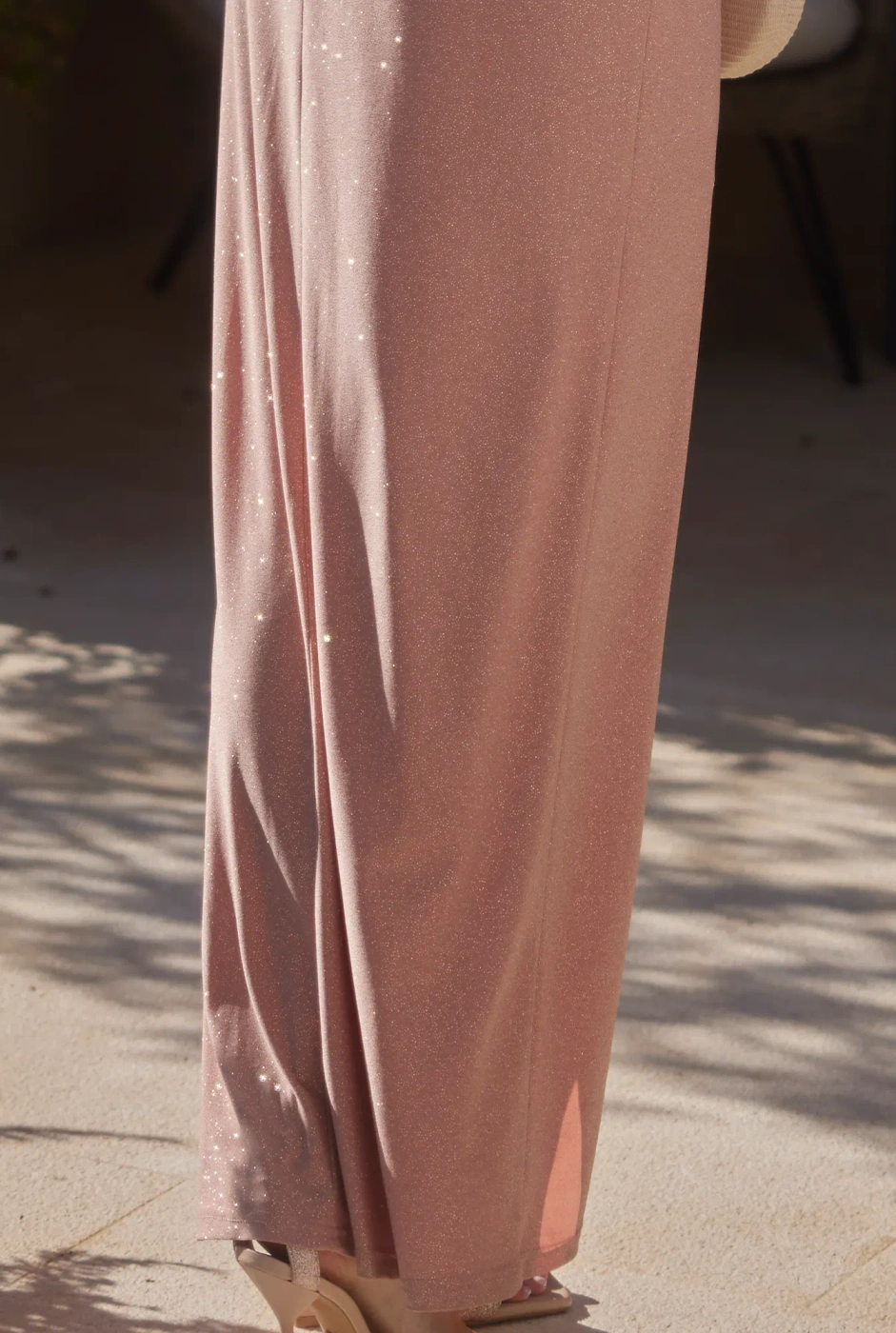 Bizim - Maxi Dress with Asymmetrical Neckline, Draping and Elegant Fronts