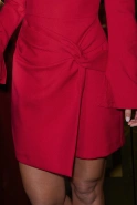 Celesta – rotes Minikleid mit Wickelunterteil