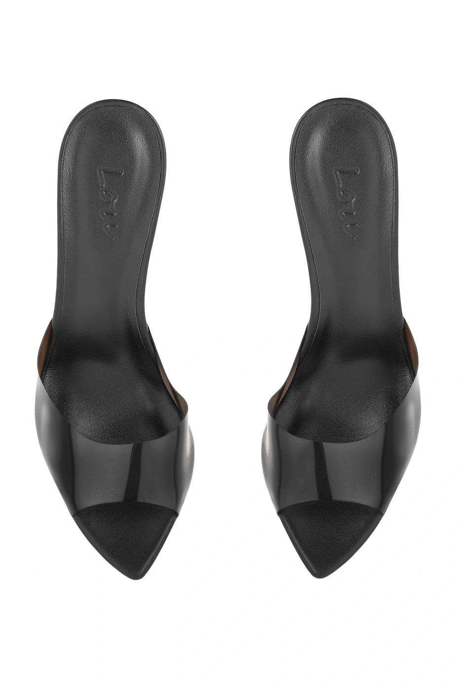 Femi - Black heels with transparent strap