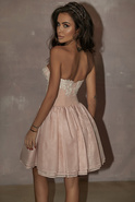 Leena - pink corset dress with embroidery