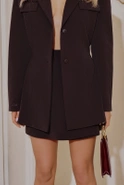 Orkide – Schokoladenjacke mit einer Mischung aus Wolle und Viskose