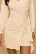 Sunira – cream mini sweatshirt dress