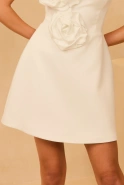 Tinsley – corset mini dress with hand-arranged flowers