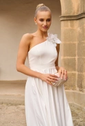Glimer - asymmetrisches Brautkleid 