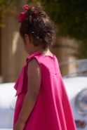 Mist - Rosa Kinderkleid mit Schleife und Haargummi