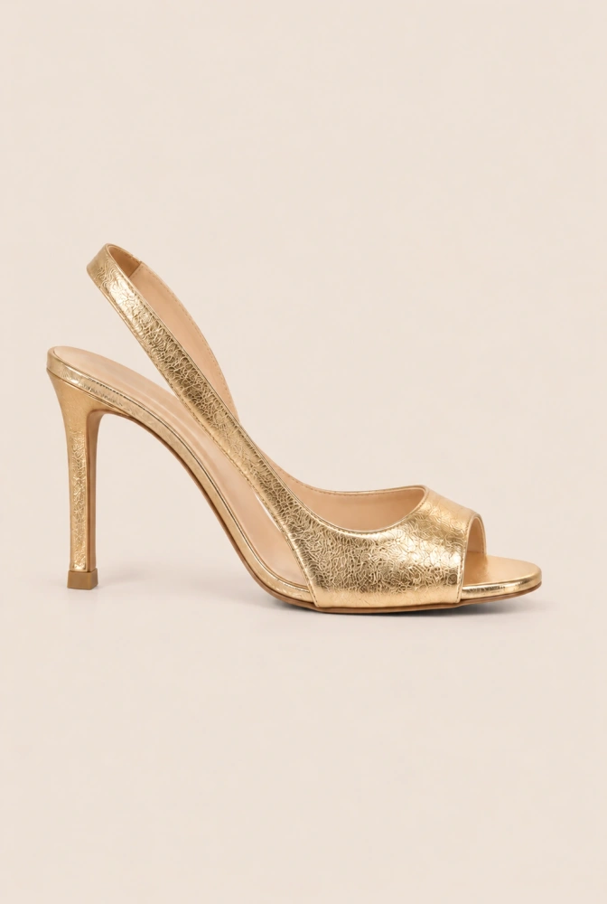 Valles – goldene Sandaletten mit transparenten Details