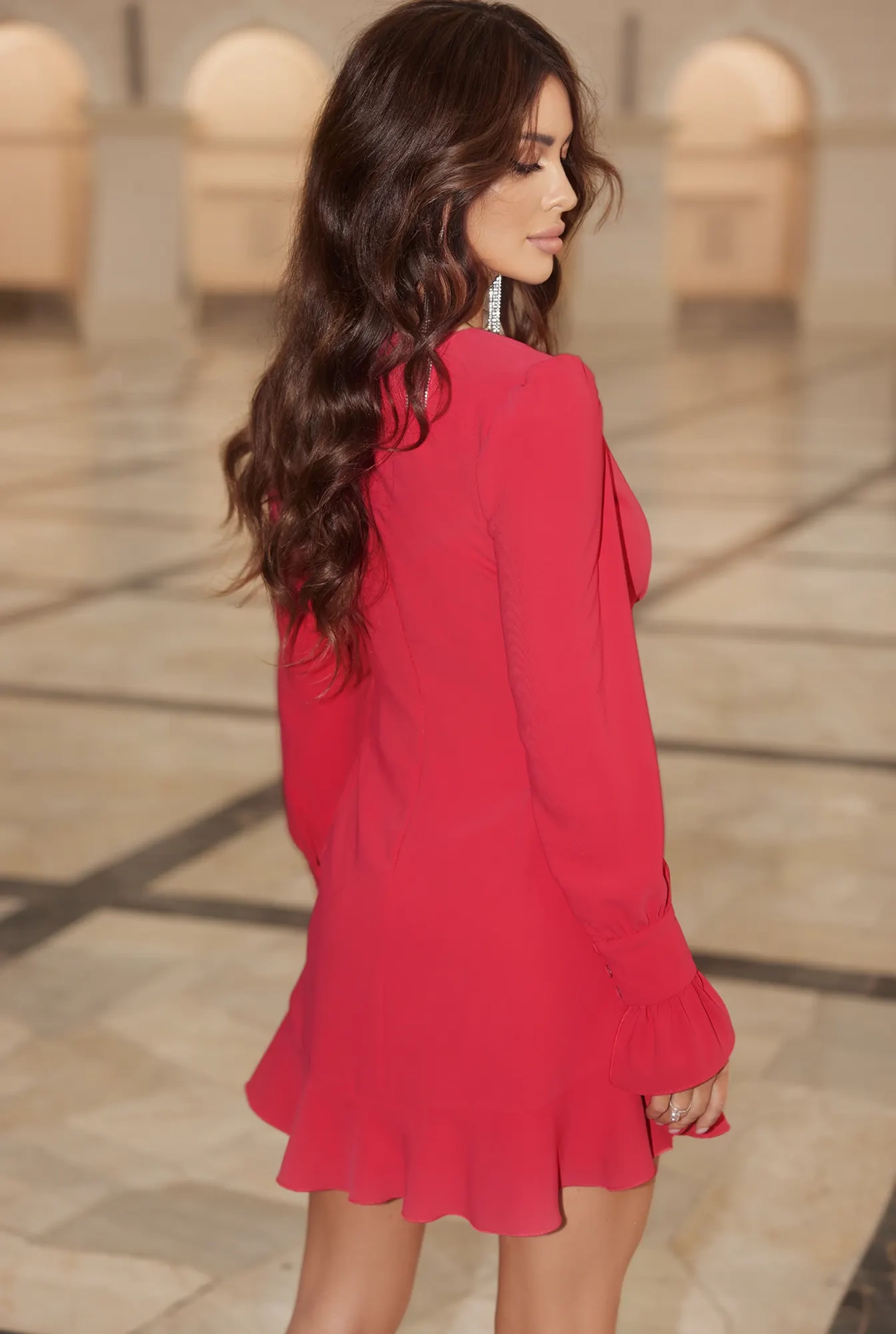Hoshi - Rotes Rüschenkleid