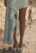 Fidelia - Maxikleid aus Brokat in Pastellmint