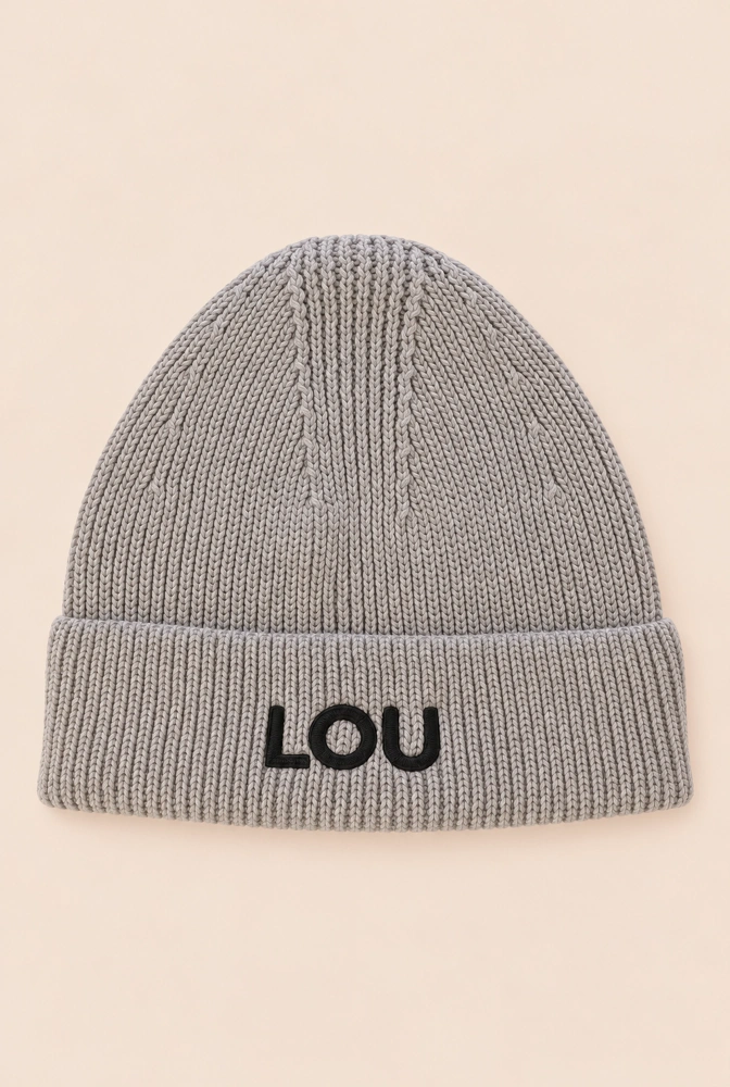Graue Lou Logo Wintermütze