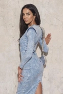 Tamara - midi denim dress in blue