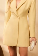 Laosa – yellow mini blazer dress