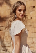 Verdi - Elegant Dress with Embellished Jets and Unique Creases
