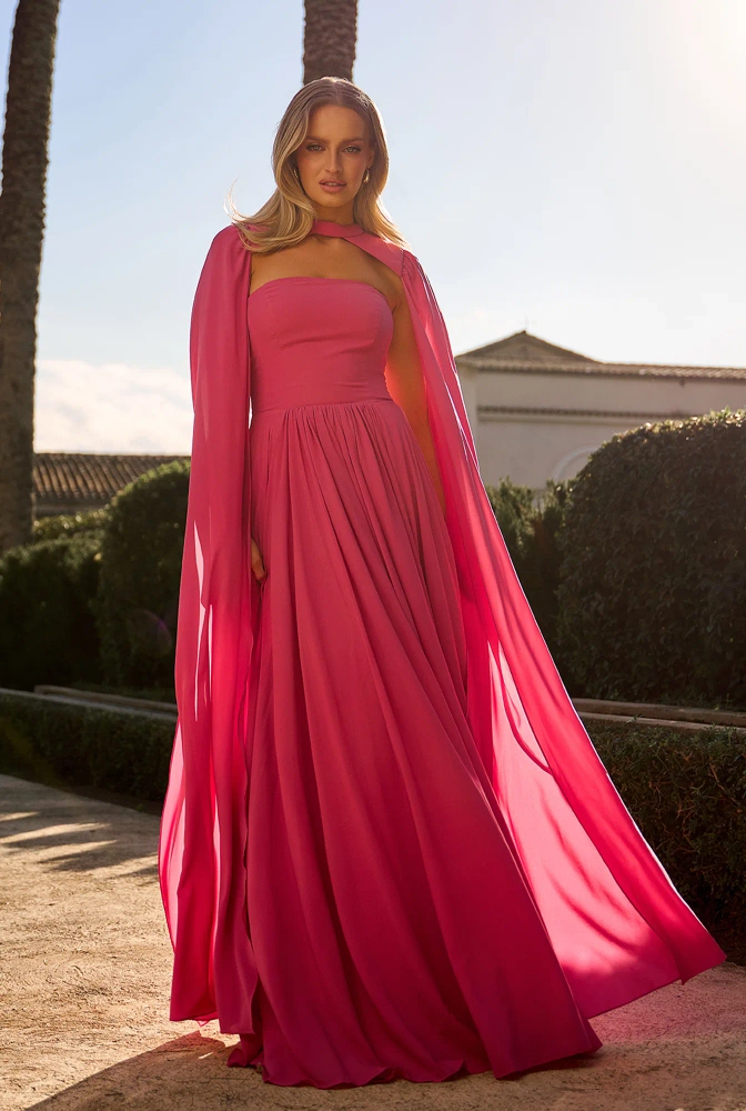 Oriana – Korsett-Maxikleid mit weiten Ärmeln