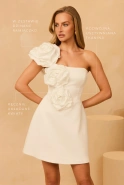 Tinsley – corset mini dress with hand-arranged flowers