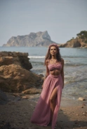 Vernon - Asymmetrisches Set in Dirty Pink