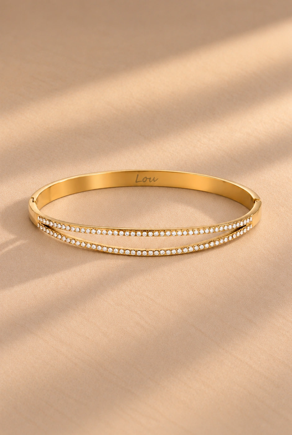 Noir – bracelet with sparkling cubic zirconia
