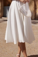 Ophelia White - airy midi dress in a shade of white