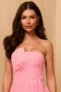 Julietta Pink - Minikleid mit Korsett-Oberteil und charmantem Jabot