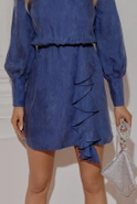Poppy - Mini Blue Floral Print Dress
