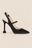 Marti – schwarze Pumps mit Glitzerapplikation