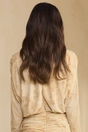 Fossa – mini dress with draping and a decorative sash