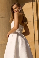 Skyler - corseted midi wedding dress with lace