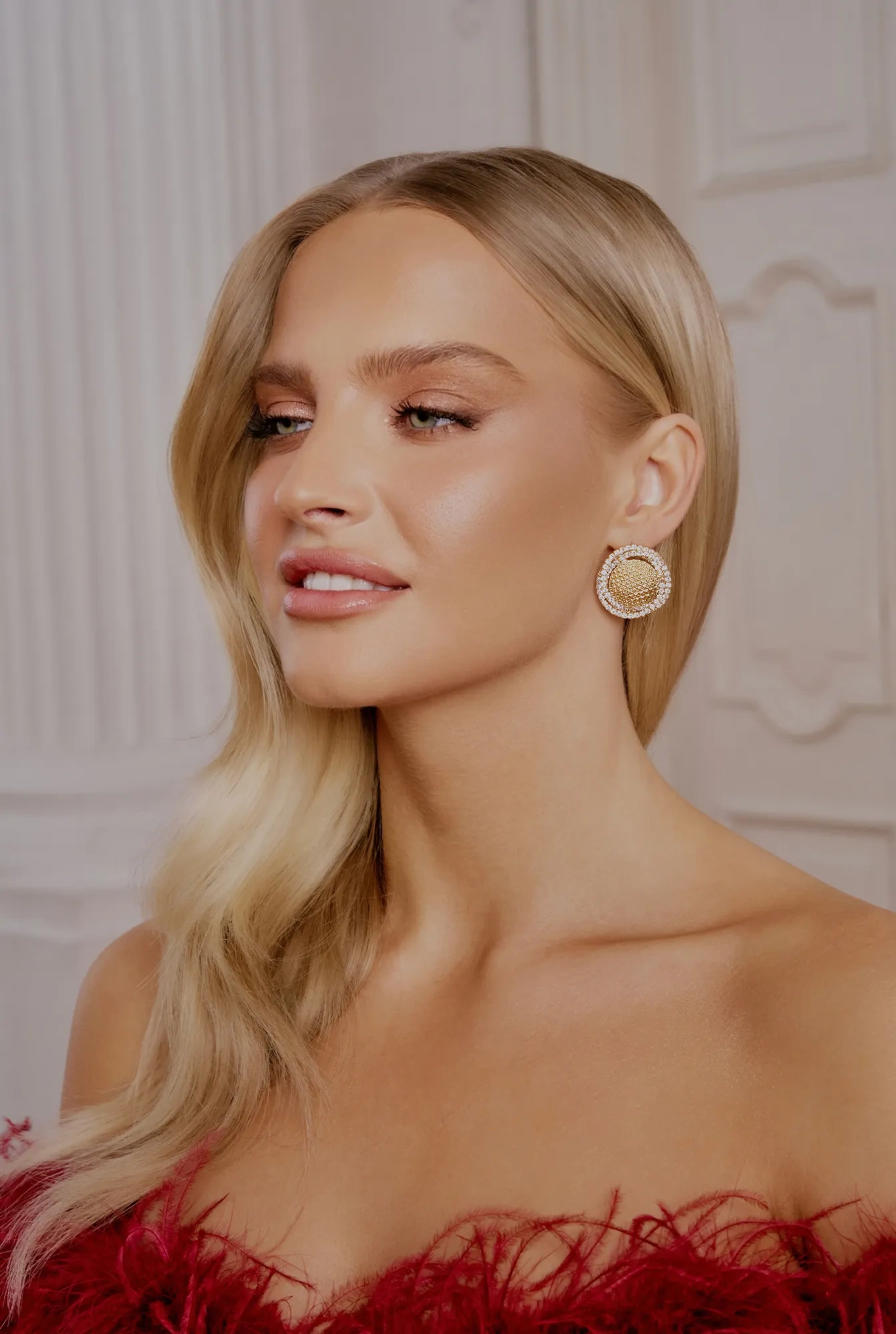 Mone - vergoldete Ohrringe mit Zirkonen