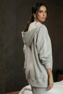 Zorca Zip - Ash-Colored Hoodie