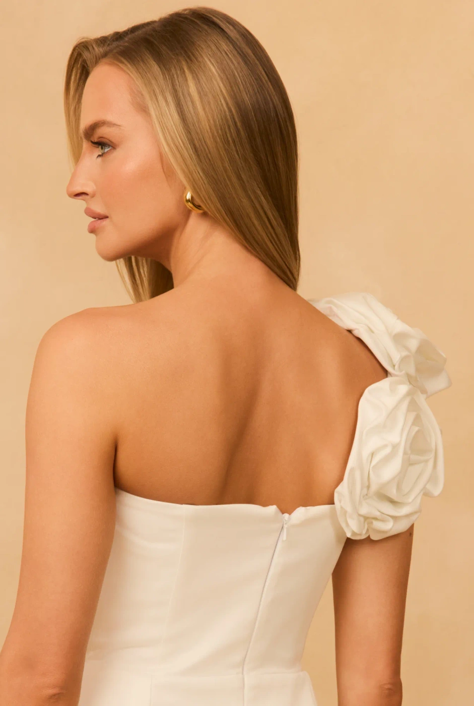 Tinsley – corset mini dress with hand-arranged flowers