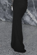 Uriona – black maxi dress with shoulder pads