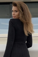 Chelsea – black mini dress with reinforced hem