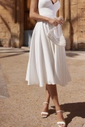 Tahi - White Satin Heeled Sandals with Elegant Leather Insole