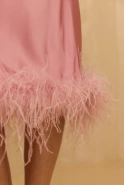 Eloven – pink midi dress with feathers