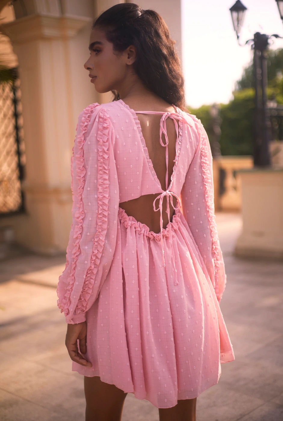 Uskaly - mini dress in magical pink