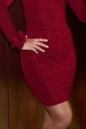 Lizette – red draped mini dress