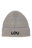 Grey Winter Beanie with Lou Logo