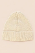 Winter Beanie with Lou Logo in Ecru Color